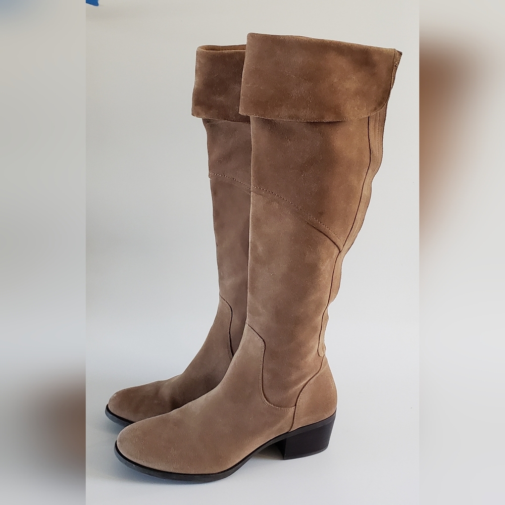 Vince Camuto Women's Brown Suede Cuffed Knee Boot Size 11 M / 41